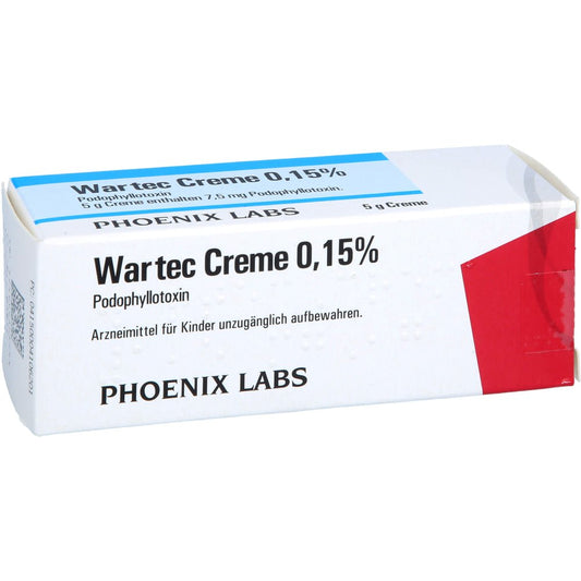 Das Produktfoto zeigt Wartec Creme 0,15% (5 g) PZN 00410620