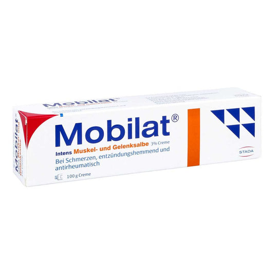 Das Produktfoto zeigt Mobilat Intens Muskel- Und Gelenksalbe 3% Creme (100 g) PZN 00412493