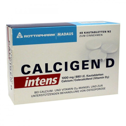 Calcigen D Intens 1000 Mg/880 I.E. Kautabletten (48 stk)