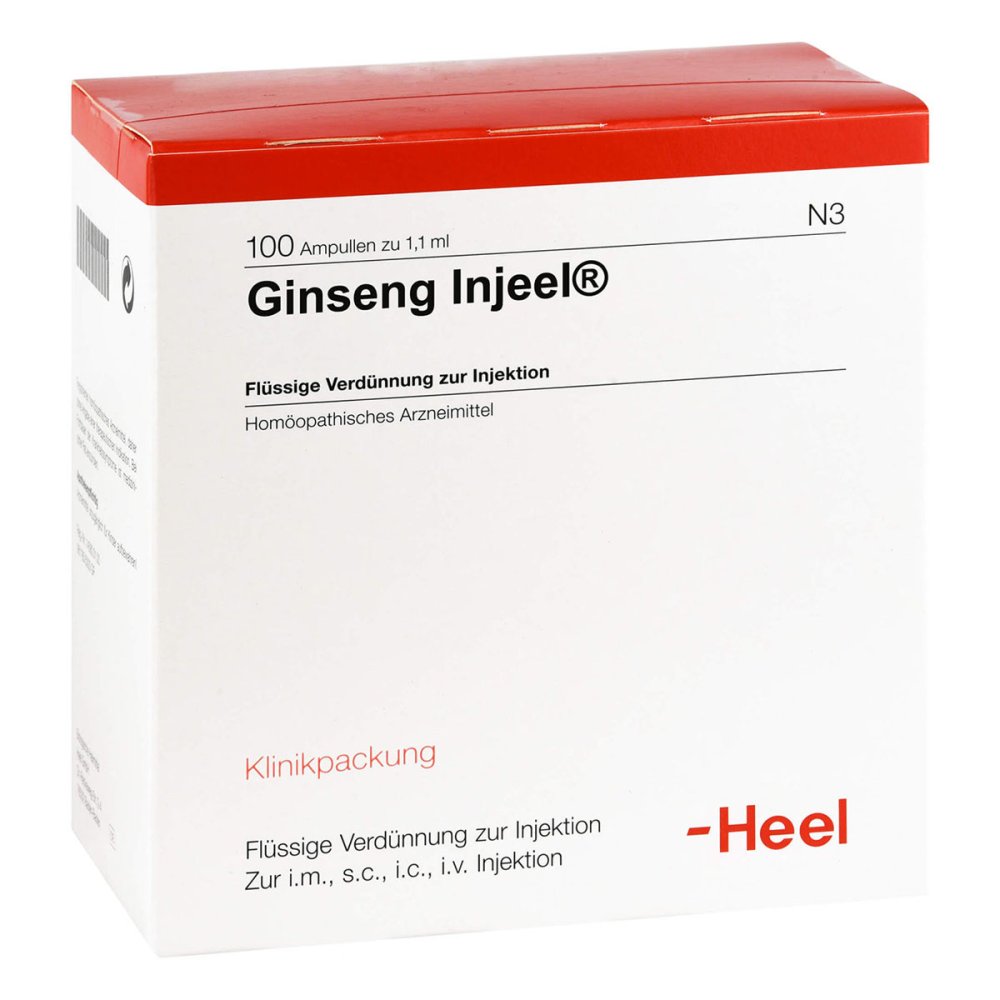Das Produktfoto zeigt Ginseng Injeel Ampullen (100 stk) PZN 00419928