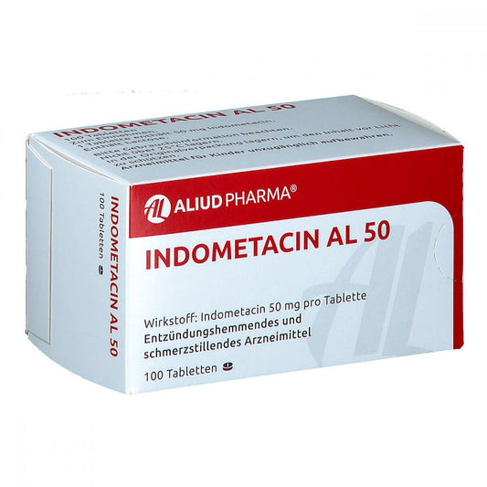 Das Produktfoto zeigt Indometacin Al 50 Tabletten (100 stk) PZN 00425308
