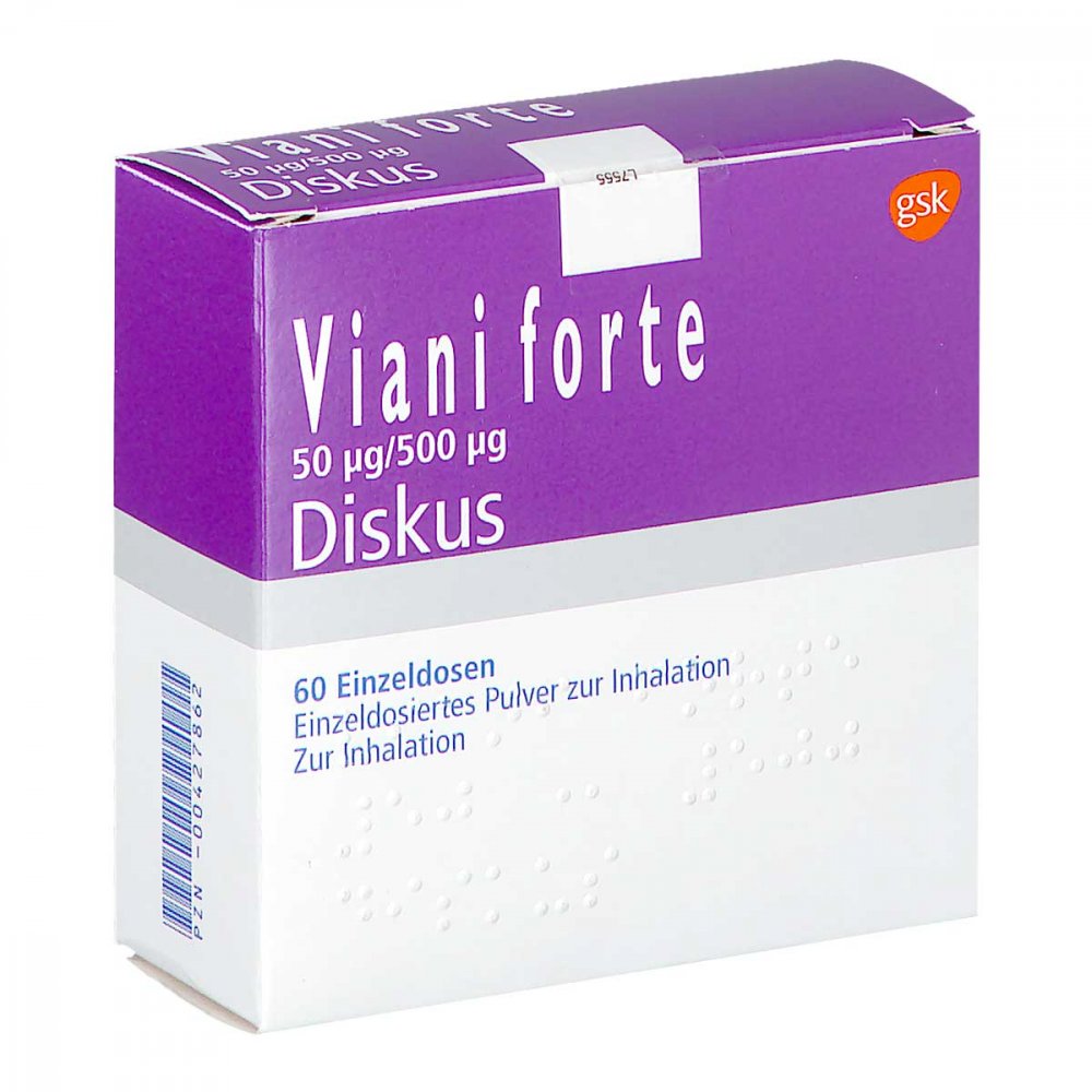 Viani Forte 50 Μg/500 Μg Diskus Einzeldos.Inh.-P. (60 stk)