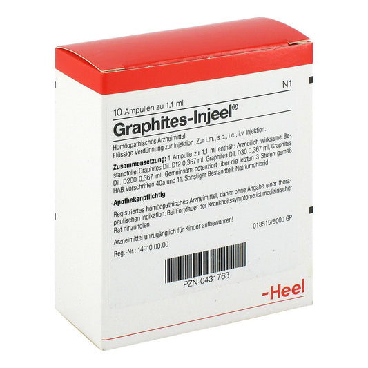 Das Produktfoto zeigt Graphites Injeel Ampullen (10 stk) PZN 00431763