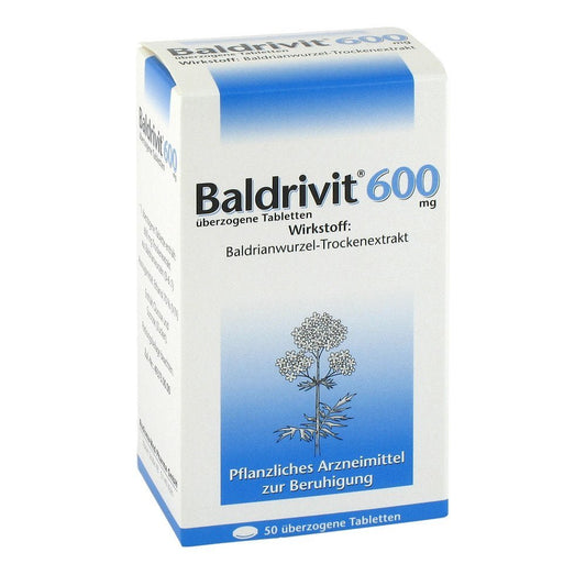 Das Produktfoto zeigt Baldrivit 600 Mg Überzogene Tabletten (50 stk) PZN 00432343