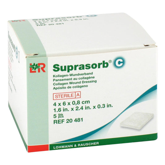 Das Produktfoto zeigt Suprasorb C Kollagen Wundverb.0,8x4x6 Cm (5 stk) PZN 00433130