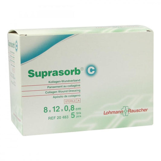 Das Produktfoto zeigt Suprasorb C Kollagen Wundverb.0,8x8x12 Cm (5 stk) PZN 00433153