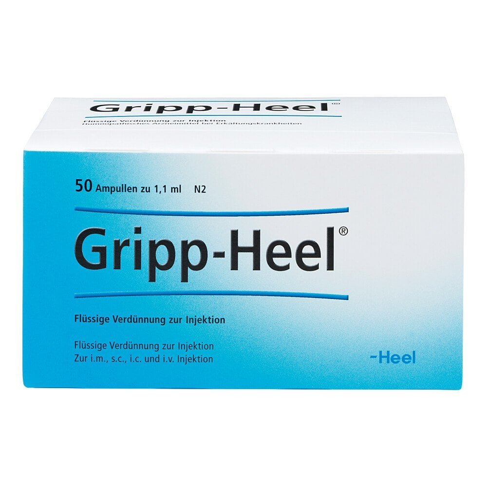 Das Produktfoto zeigt Gripp-Heel Ampullen (50 stk) PZN 00433271