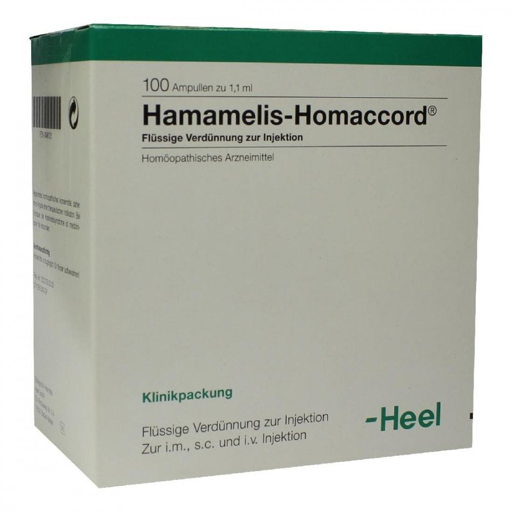 Das Produktfoto zeigt Hamamelis Homaccord Ampullen (100 stk) PZN 00446121
