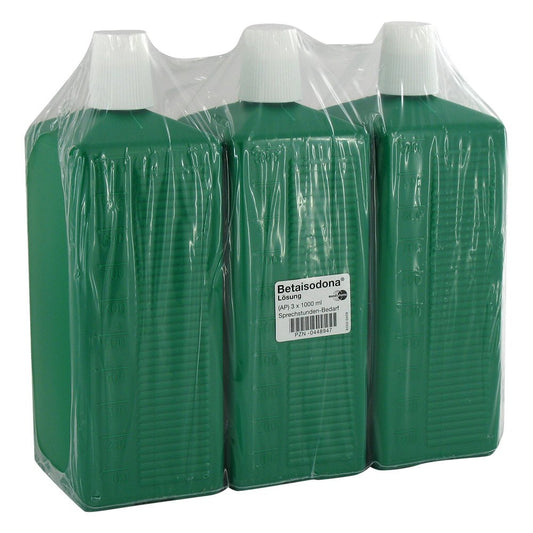 Das Produktfoto zeigt Betaisodona Lösung (3X1000 ml) PZN 00448947