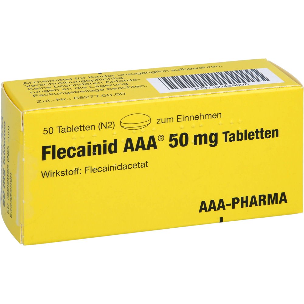 Das Produktfoto zeigt Flecainid Aaa 50 Mg Tabletten (50 stk) PZN 00459098