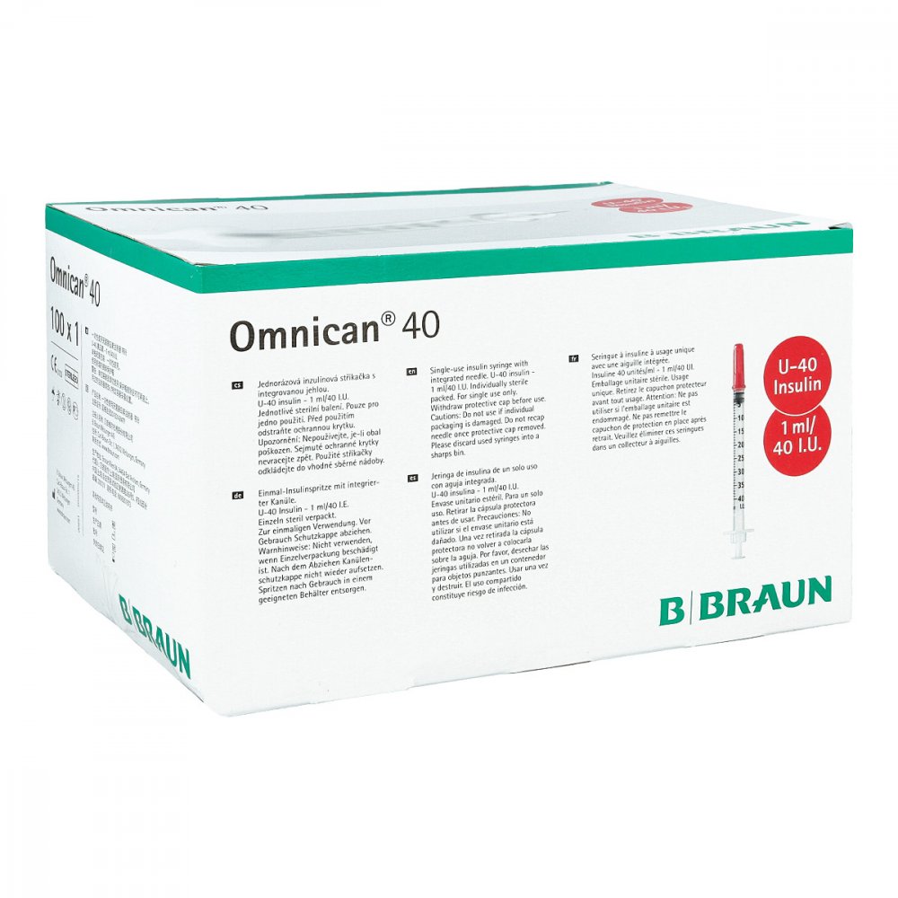 Omnican Insulinspr.1 Ml U40 M.Kan.0,30x8 Mm Einz. (100X1 stk)