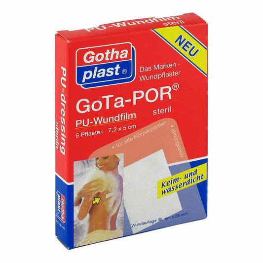 Gota-Por Pu Wundfilm 7,2x5 Cm Steril Pflaster (5 stk)