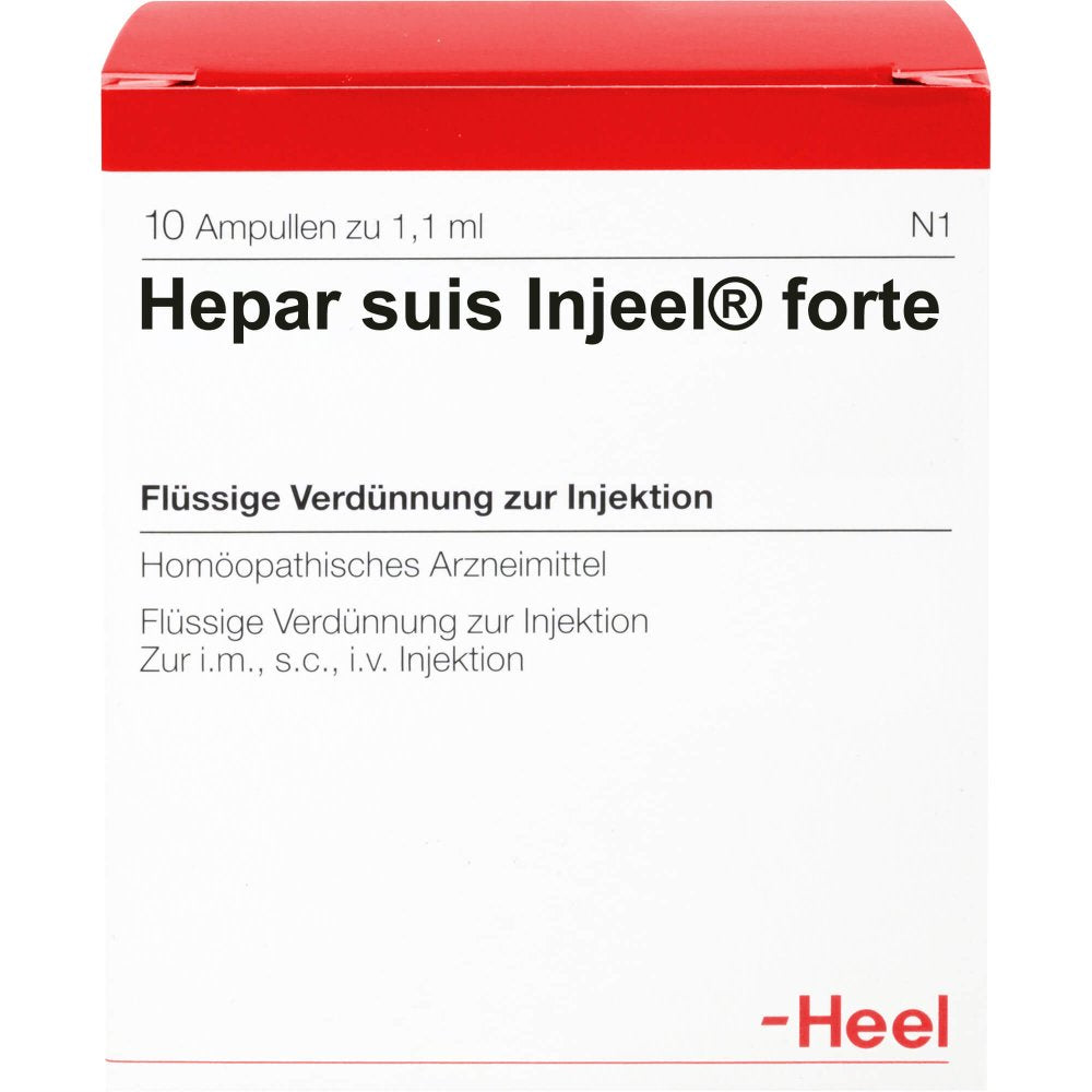 Das Produktfoto zeigt Hepar Suis Injeel Forte Ampullen (10 stk) PZN 00469576