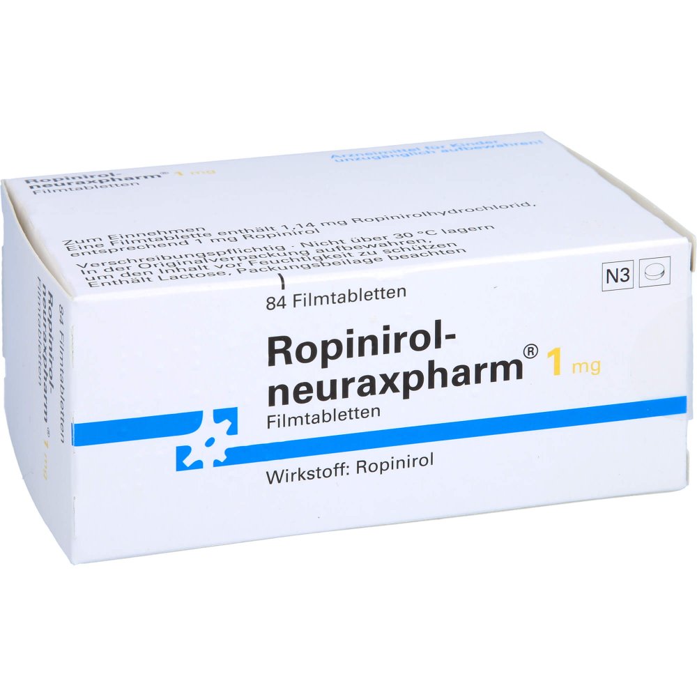 Ropinirol-Neuraxpharm 1 Mg Filmtabletten (84 stk)