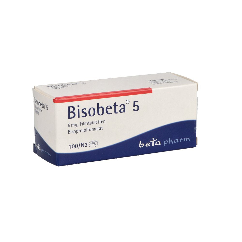 Das Produktfoto zeigt Bisobeta 5 Filmtabletten (100 stk) PZN 00496047