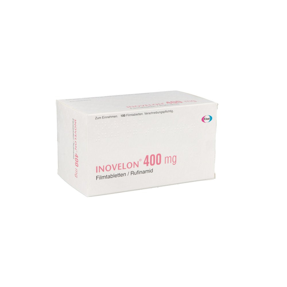 Das Produktfoto zeigt Inovelon Eisai 400 Mg Filmtabletten (100 stk) PZN 00496260