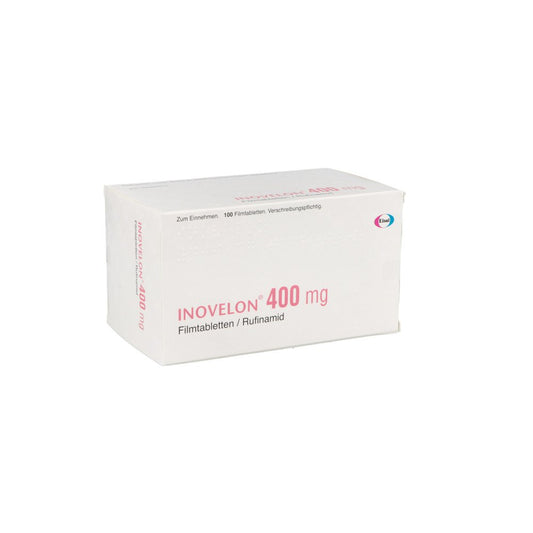 Das Produktfoto zeigt Inovelon Eisai 400 Mg Filmtabletten (100 stk) PZN 00496260