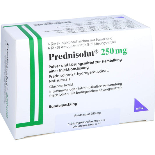 Prednisolut 250 Mg Plv.U.Lsm.Z.H.E.Injektionslsg. (6 stk)