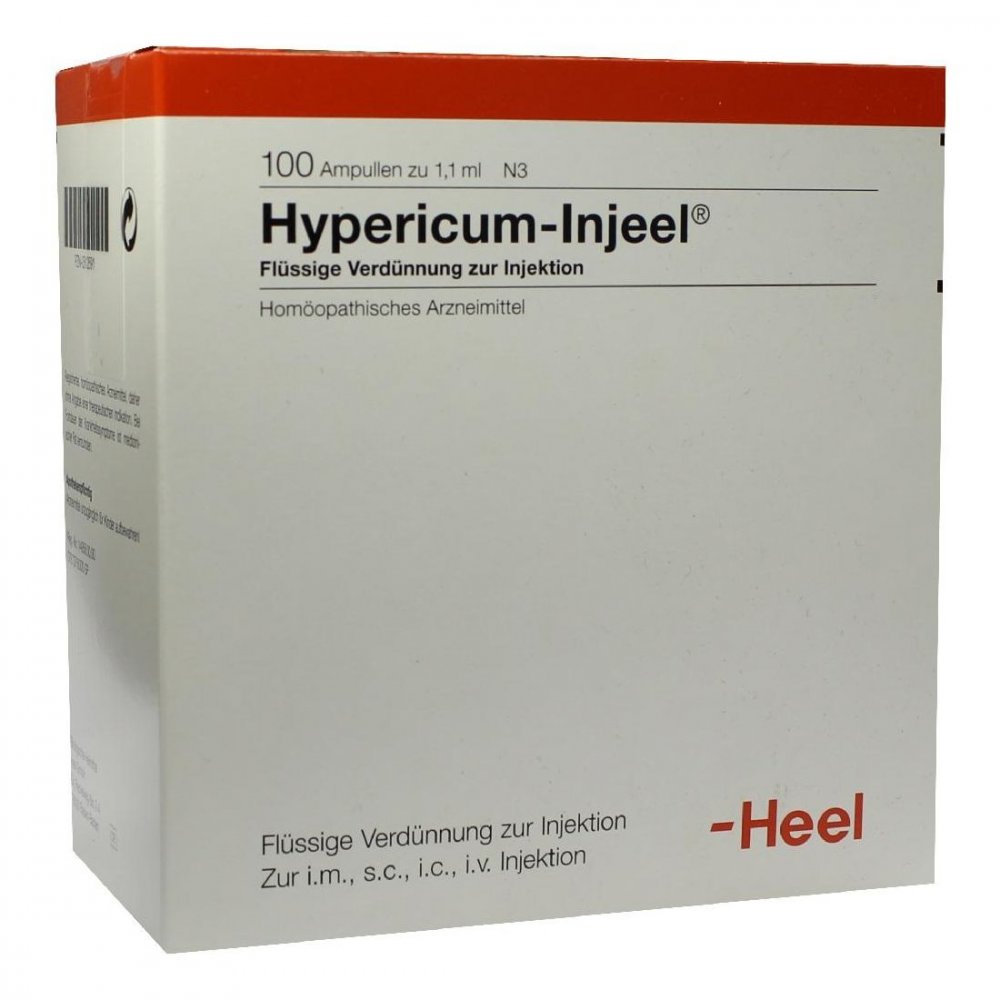 Das Produktfoto zeigt Hypericum Injeel Ampullen (100 stk) PZN 00512591