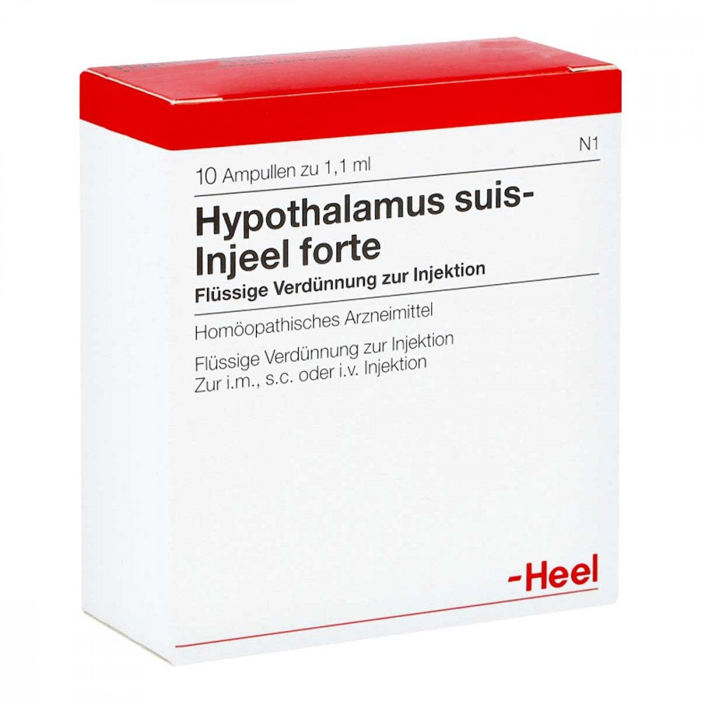 Das Produktfoto zeigt Hypothalamus Suis Injeel Forte Ampullen (10 stk) PZN 00513805