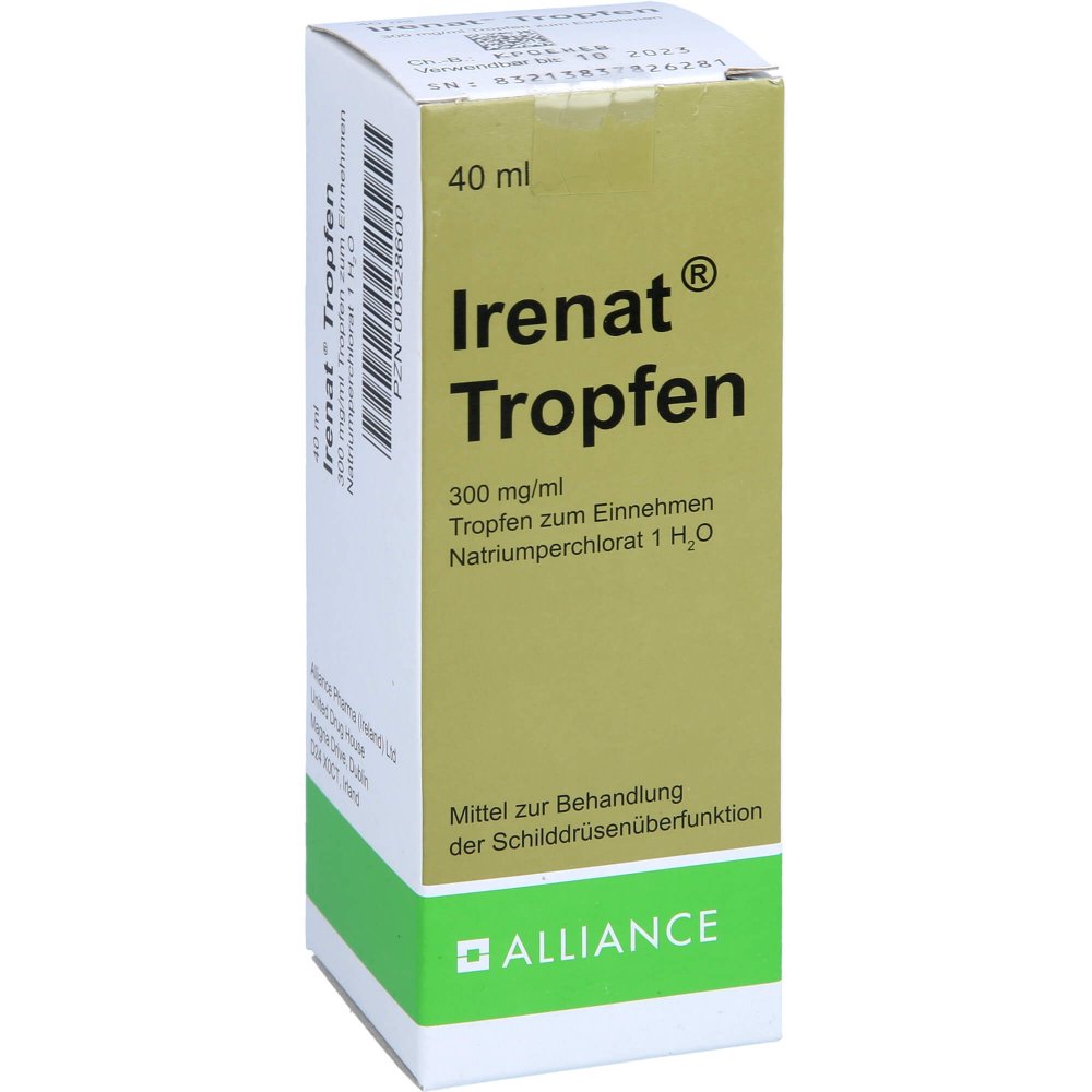 Das Produktfoto zeigt Irenat Tropfen (40 ml) PZN 00528600