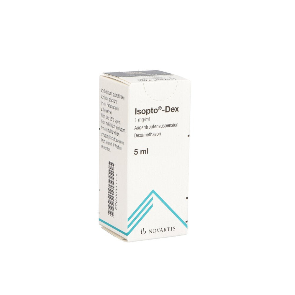 Das Produktfoto zeigt Isopto-Dex Augentropfensuspension (5 ml) PZN 00531105