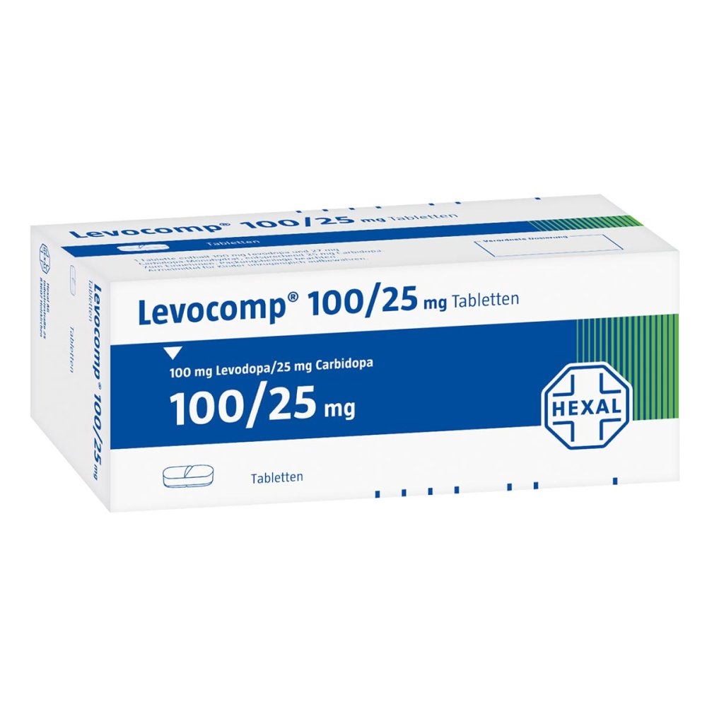 Das Produktfoto zeigt Levocomp 100 Mg/25 Mg Tabletten (30 stk) PZN 00536143