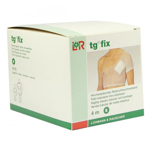 Das Produktfoto zeigt Tg Fix Netzverband E 4 M Weiß (1 stk) PZN 00537326