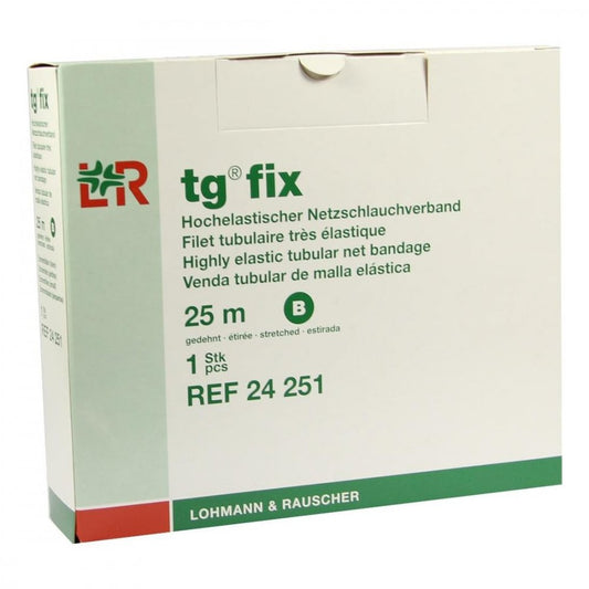 Das Produktfoto zeigt Tg Fix Netzverband B 25 M Weiß (1 stk) PZN 00537349