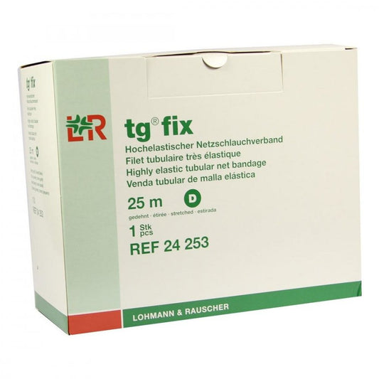 Das Produktfoto zeigt Tg Fix Netzverband D 25 M Weiß (1 stk) PZN 00537361