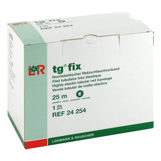 Das Produktfoto zeigt Tg Fix Netzverband E 25 M Weiß (1 stk) PZN 00537378