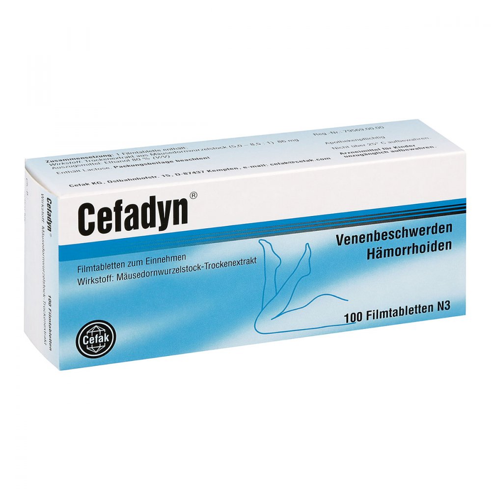Das Produktfoto zeigt Cefadyn Filmtabletten (100 stk) PZN 00539176