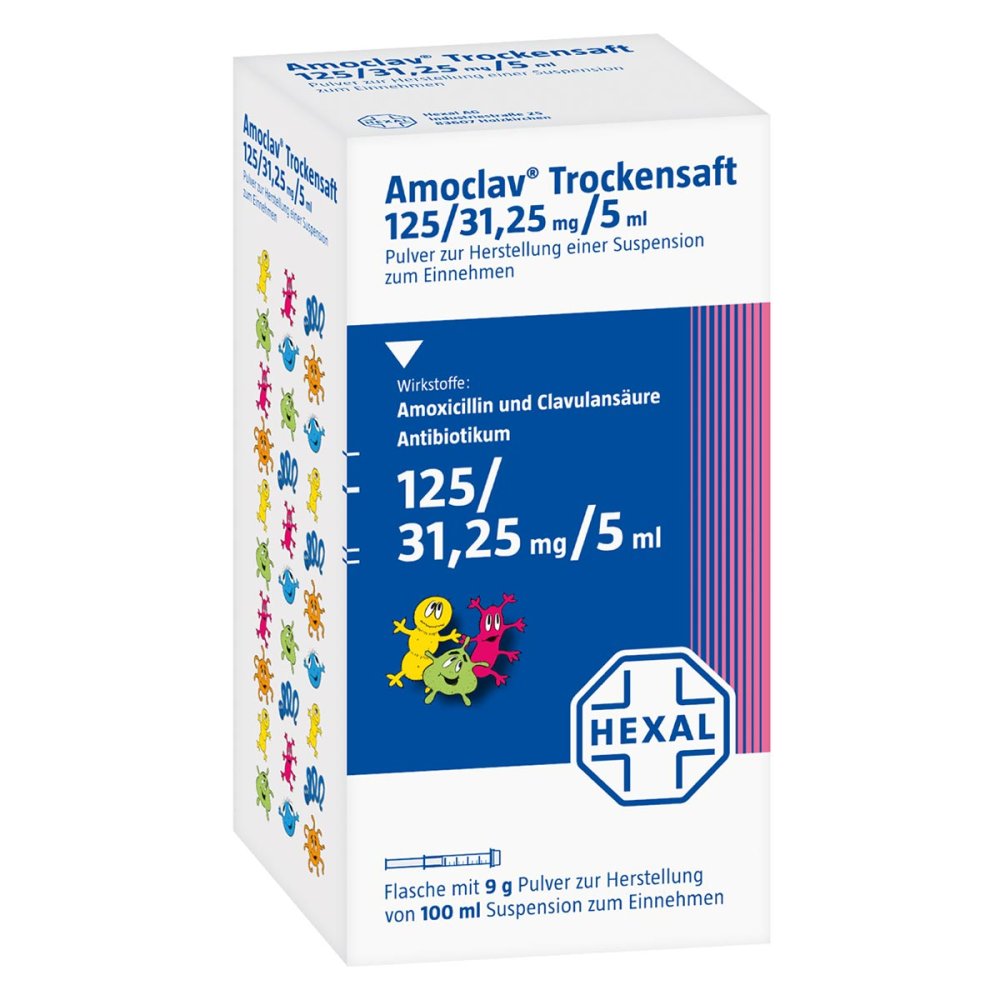 Amoclav Trockensaft 125/31,25 Mg/5 Ml (100 ml)