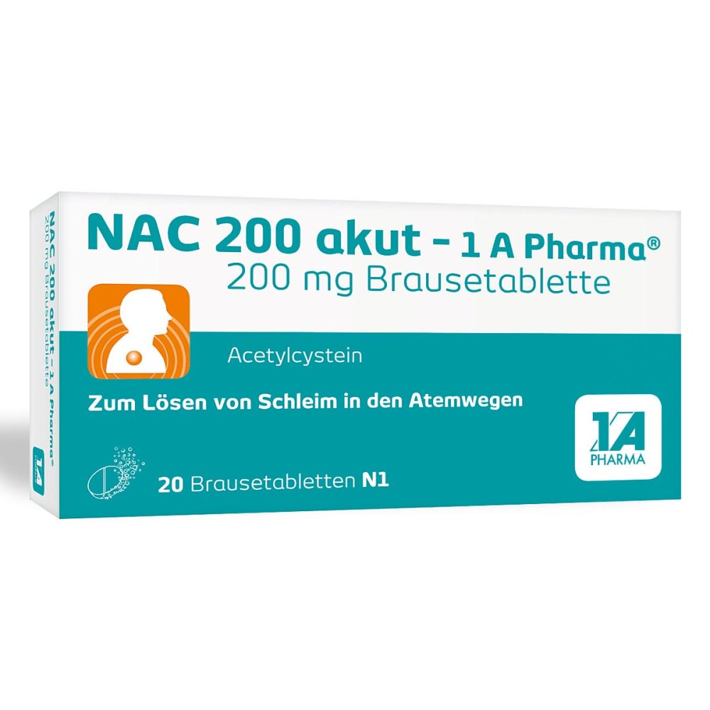 Nac 200 Akut-1a Pharma Brausetabletten (20 stk)