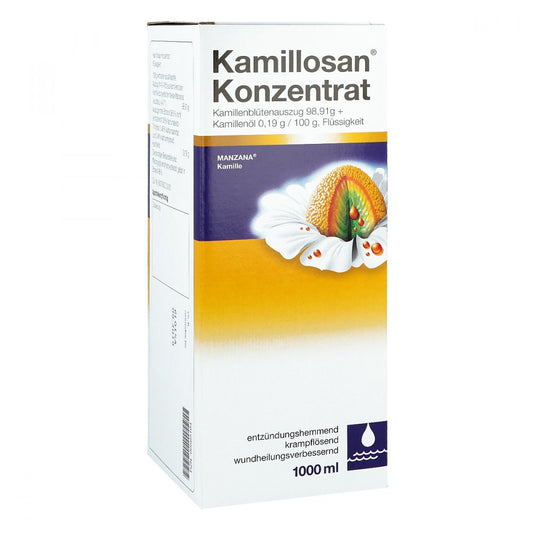 Das Produktfoto zeigt Kamillosan Konzentrat (1000 ml) PZN 00565104