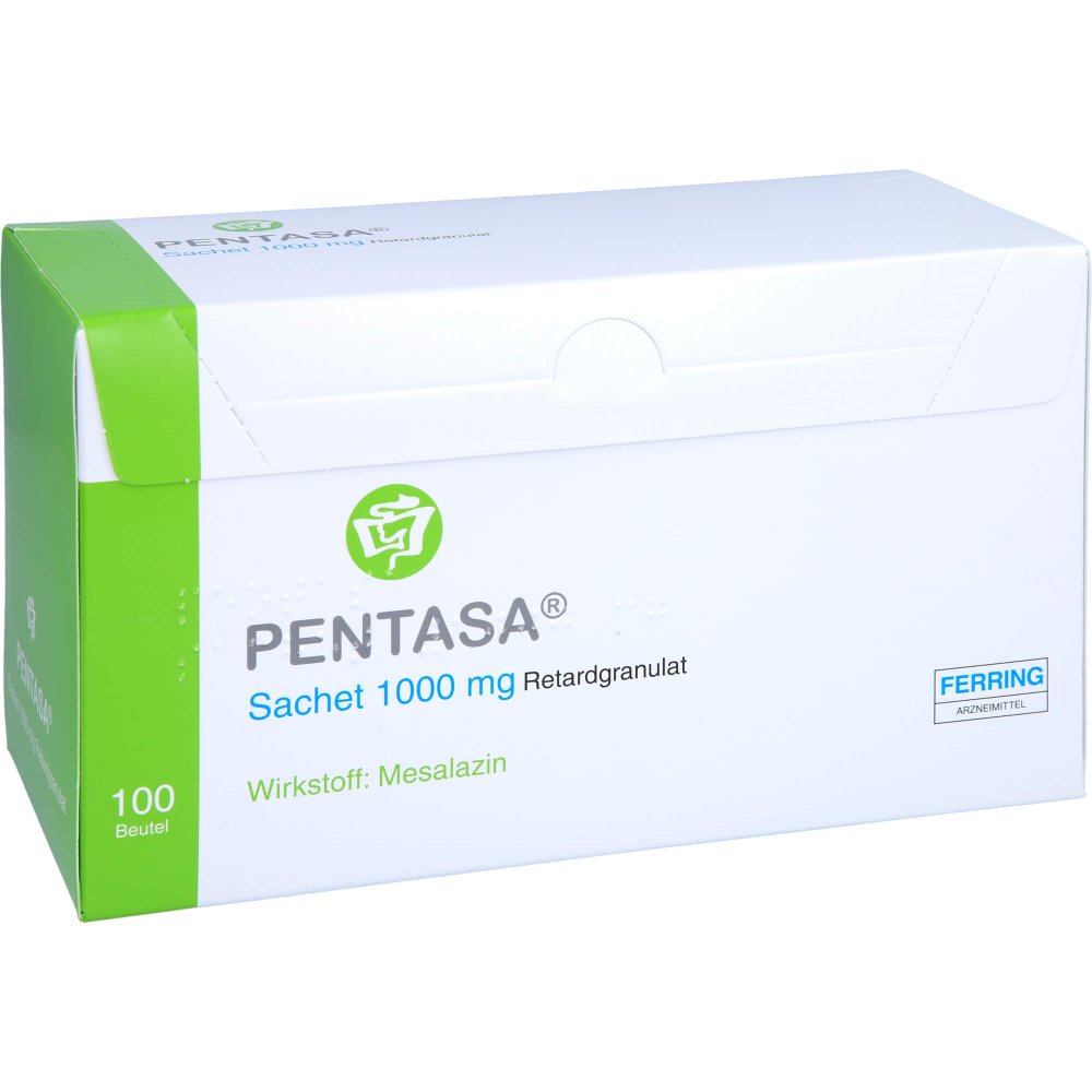 Das Produktfoto zeigt Pentasa Sachet 1.000 Mg Retardgranulat (100 stk) PZN 00565914