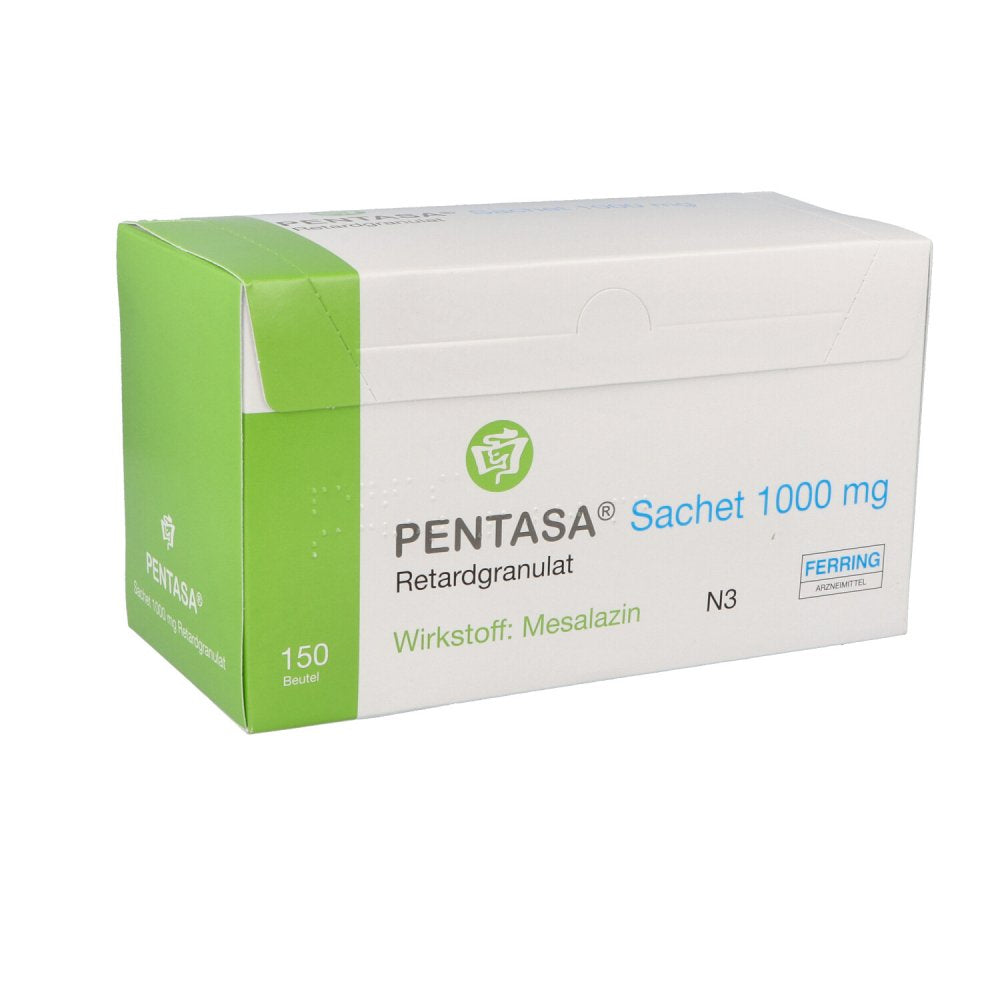 Das Produktfoto zeigt Pentasa Sachet 1.000 Mg Retardgranulat (150 stk) PZN 00565920