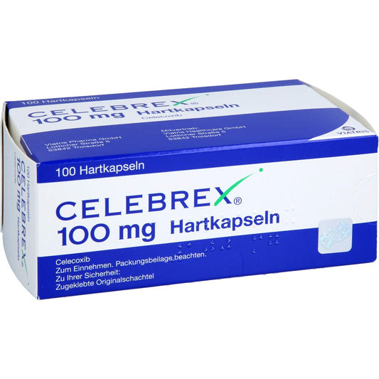 Das Produktfoto zeigt Celebrex 100 Mg Hartkapseln (100 stk) PZN 00566150