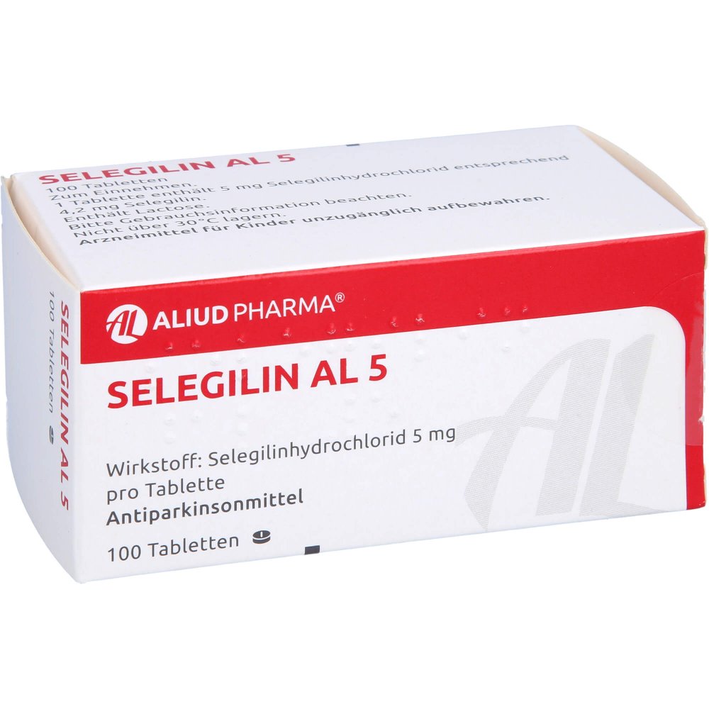 Das Produktfoto zeigt Selegilin Al 5 Tabletten (100 stk) PZN 00569510