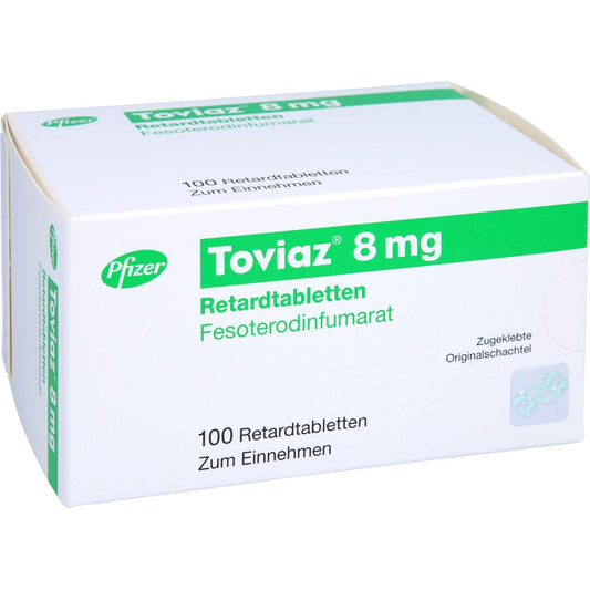 Das Produktfoto zeigt Toviaz 8 Mg Retardtabletten (100 stk) PZN 00571808