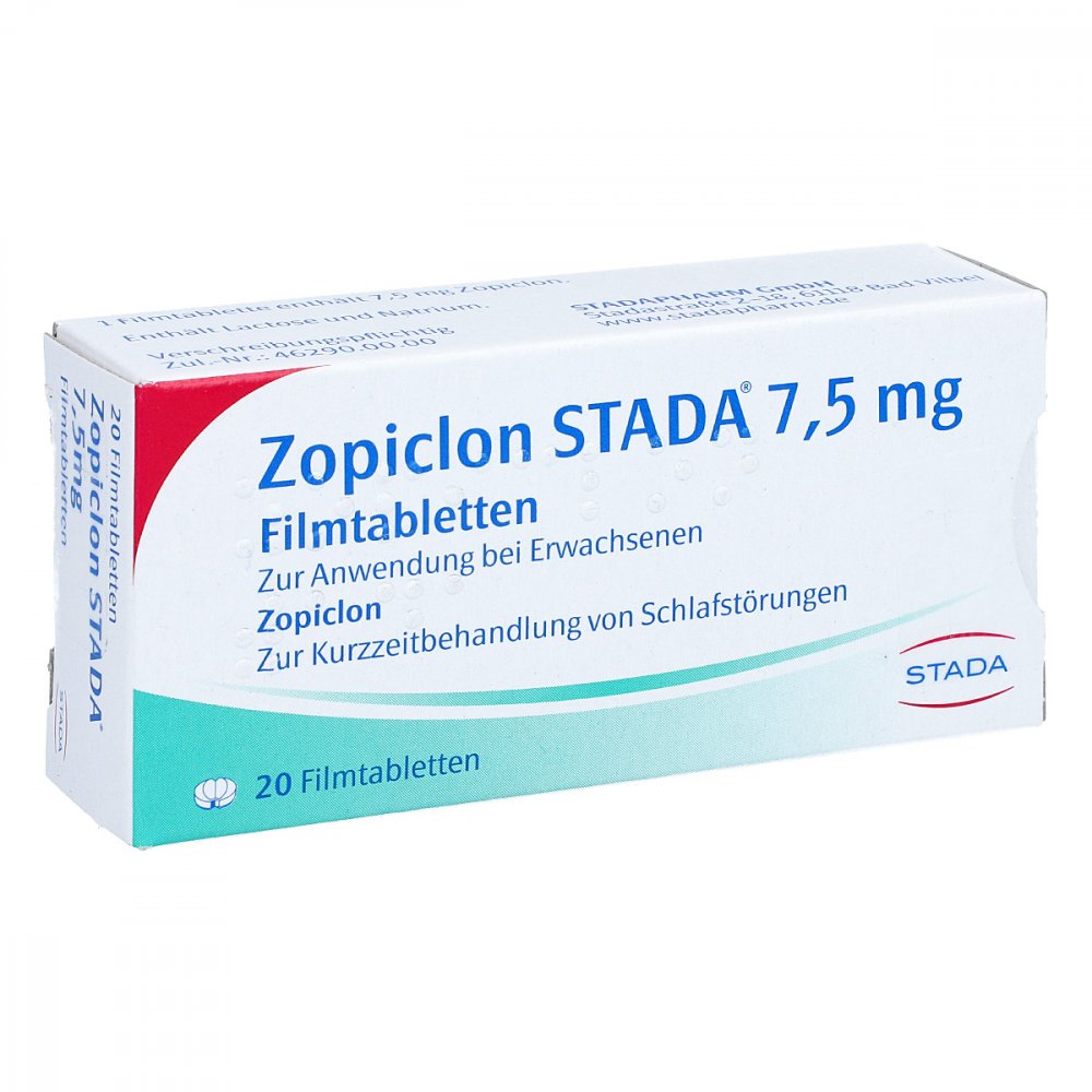 Zopiclon Stada 7,5 Mg Filmtabletten (20 stk)