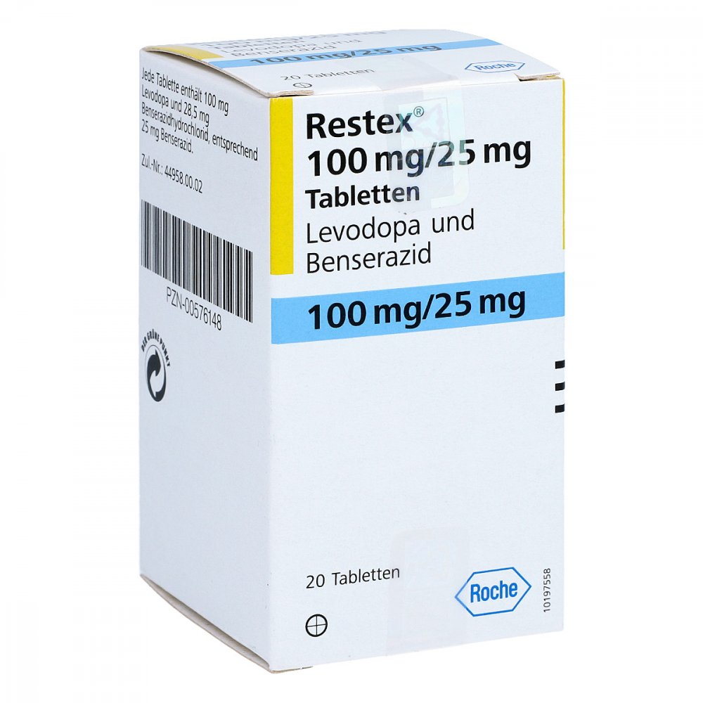 Das Produktfoto zeigt Restex Tabletten (20 stk) PZN 00576148