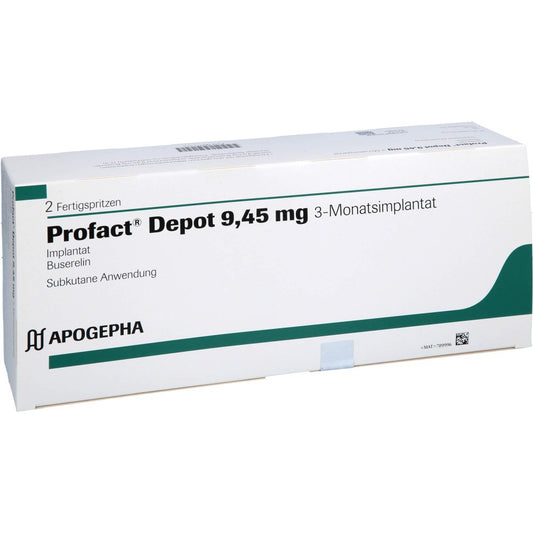Das Produktfoto zeigt Profact Depot 9,45 Mg 3-Monatsimplant.I.E.F.-Spr. (2X1 stk) PZN 00577515