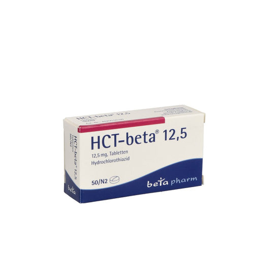 Das Produktfoto zeigt Hct-Beta 12,5 Tabletten (50 stk) PZN 00580316