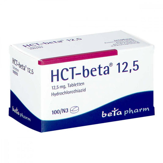Das Produktfoto zeigt Hct-Beta 12,5 Tabletten (100 stk) PZN 00580322
