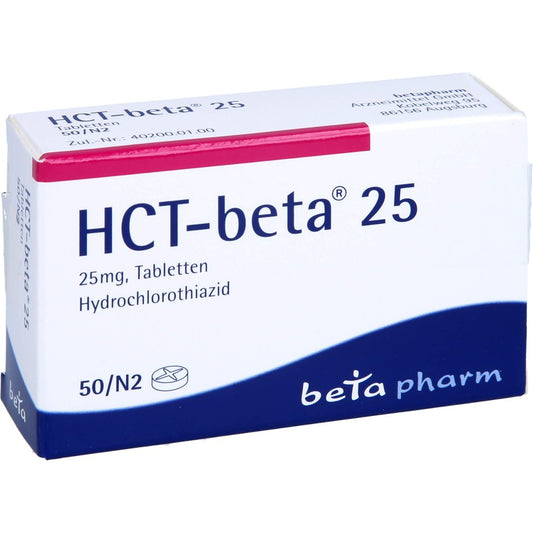 Das Produktfoto zeigt Hct-Beta 25 Tabletten (50 stk) PZN 00580345