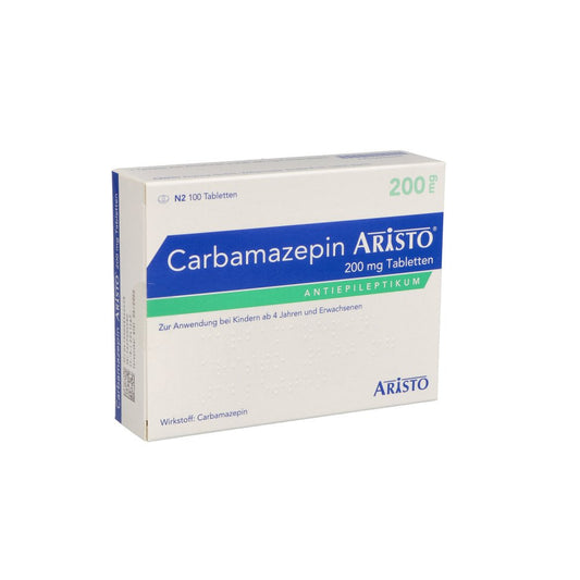 Das Produktfoto zeigt Carbamazepin Aristo 200 Mg Tabletten (100 stk) PZN 00594040