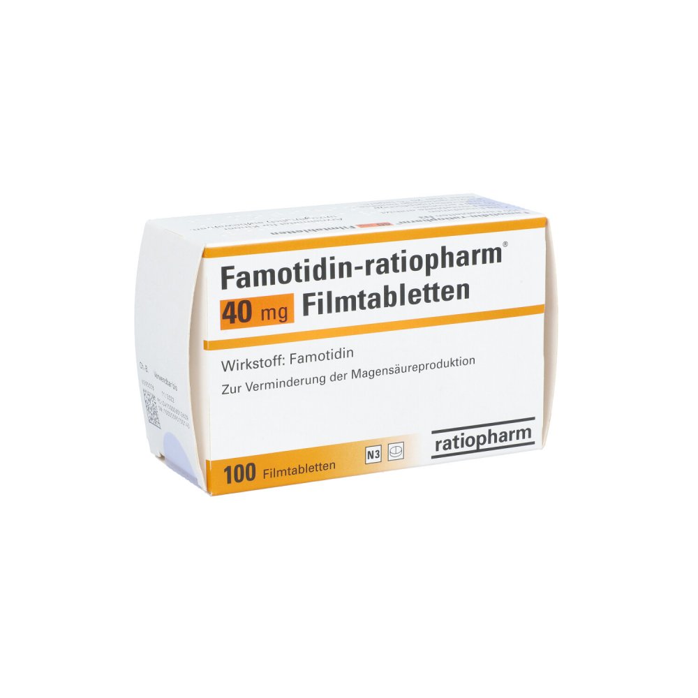 Famotidin-Ratiopharm 40 Mg Filmtabletten (100 stk)