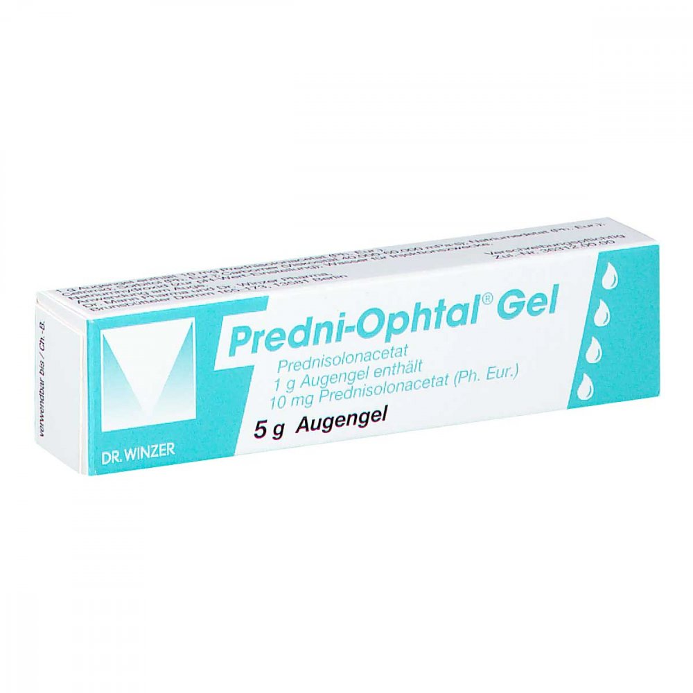 Das Produktfoto zeigt Predni-Ophtal Gel Augengel (5 g) PZN 00602762