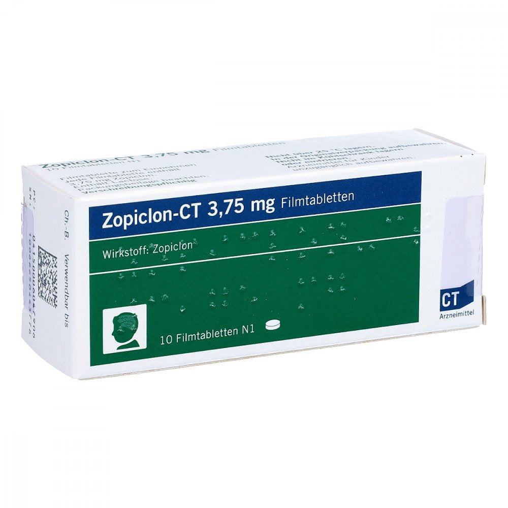 Das Produktfoto zeigt Zopiclon-Ct 3,75 Mg Filmtabletten (10 stk) PZN 00604790